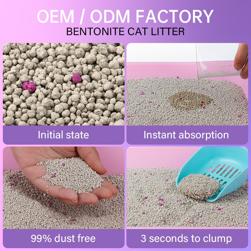 OEM World's Best Cat Litter Kitty Low Tracking Catlitter Clumping Paper Silica Gel Crystal Bentonite Tofu Cat Litter Sand