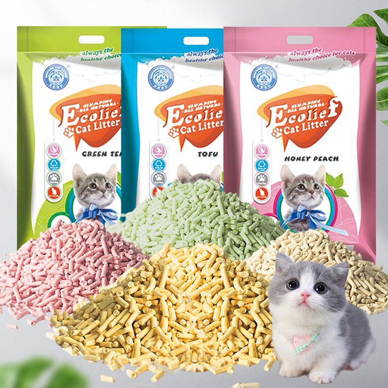 Natural Flushable Tofu Cat Litter with Strong Clumping No Dust