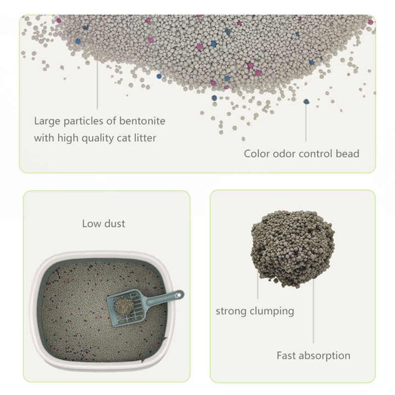 Natural Pet Products Pet Litter Ball-Type Clumping Low-Tracking Lightweight Bentonite Cat Litter