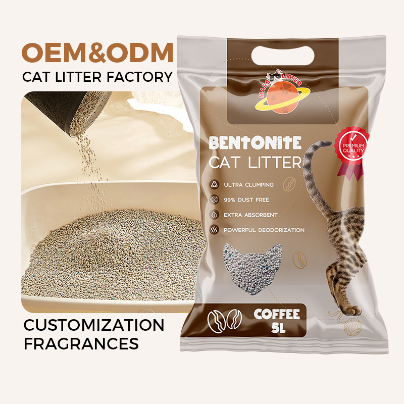 10L 5L Dust-Free Clumping Quickly Absorbent Cat Litter Ball Shape Colorful Clay Bentonite Cat Litter Sand Arena PARA Gato