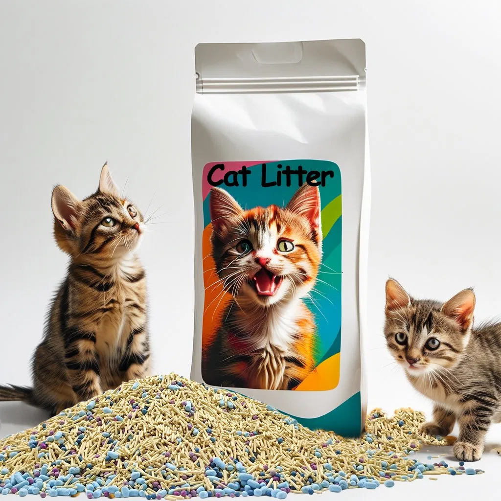 Eco Friendly Natural Mixed Cat Litter Bentonite Clay and Corn Double Adsorption Long Lasting Deodorization
