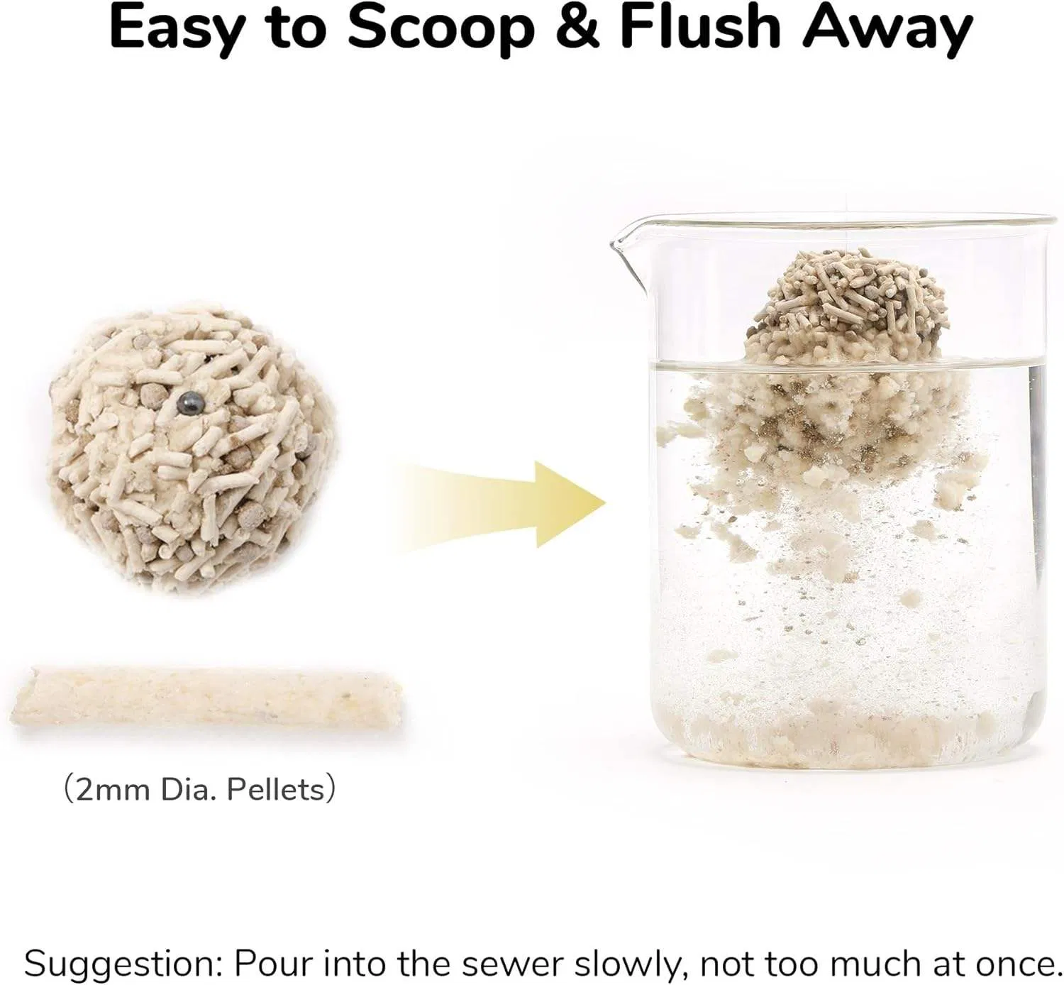 Biodegradable Cat Litter Sand Easy to Clean Flushable Broken Tofu