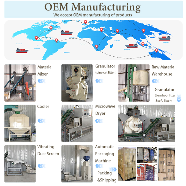 OEM ODM Eco-Friendly Tofu Litter for Cats - 2.5kg Recyclable Kraft Paper