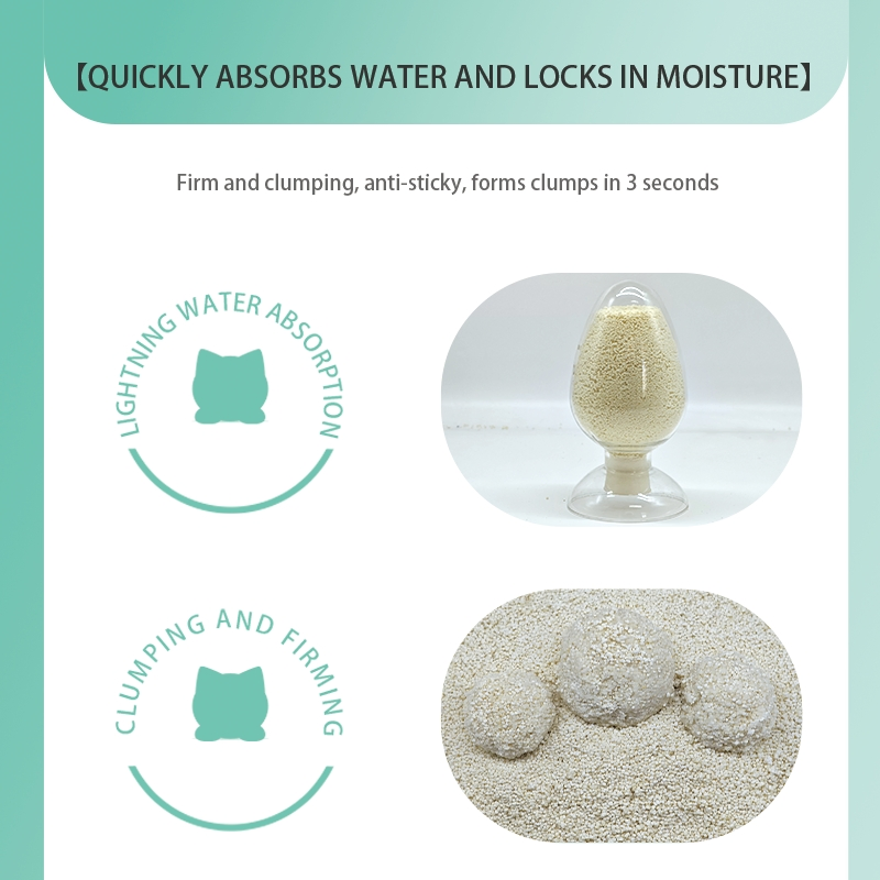 OEM/ODM Pet Supply Cassava Cat Litter Sand Eco-Friendly Dust-Free Clumping Odor Control Biodegradable Cat Sand