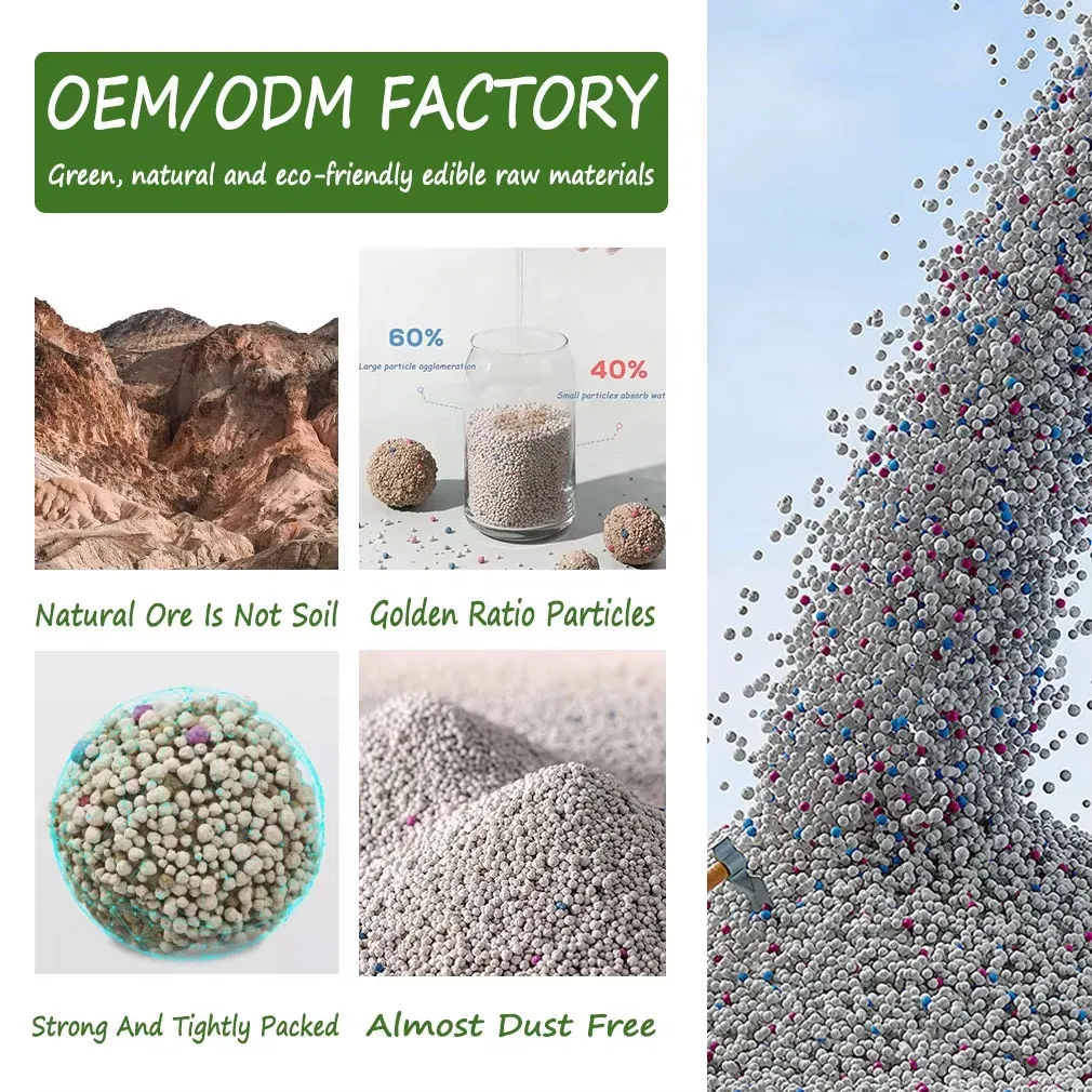 Wholesale Custom Bentonite Clay Colorful Ball Shaped Cat Sand Natural Cat Litter with Scent