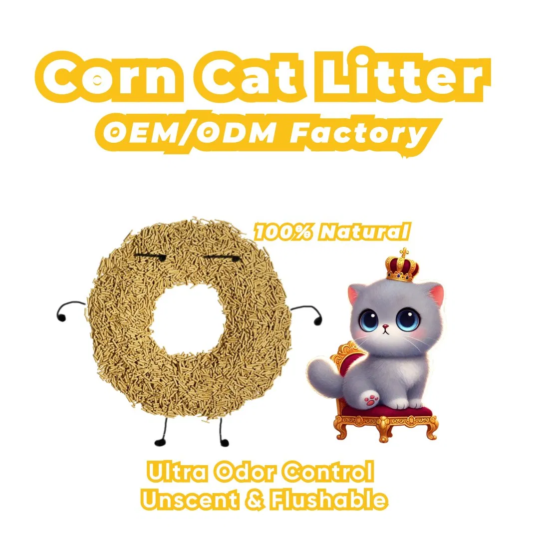 OEM Factory Price Best Natural100% Eco-Friendly Corn Flushable Original Sand Pure Plant Cat Litter