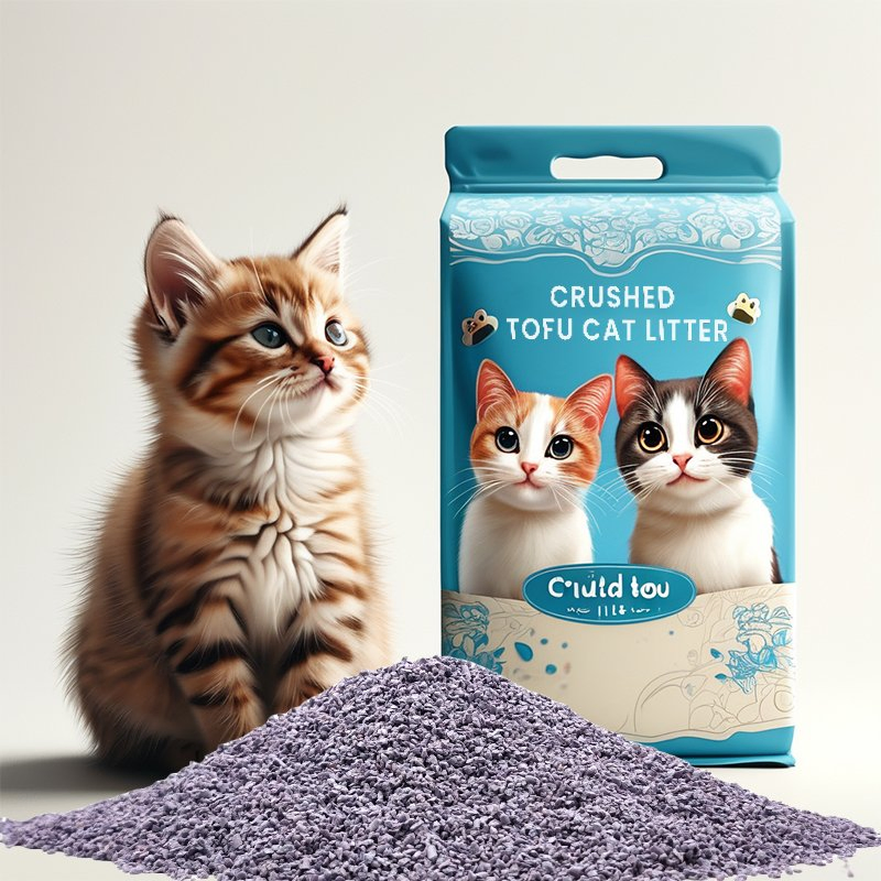 High Water Absorption Quick Clumping Crushed Shaped Soybean Residue Pet Accessories Fast Clumping Broken Tofu Cat Litter