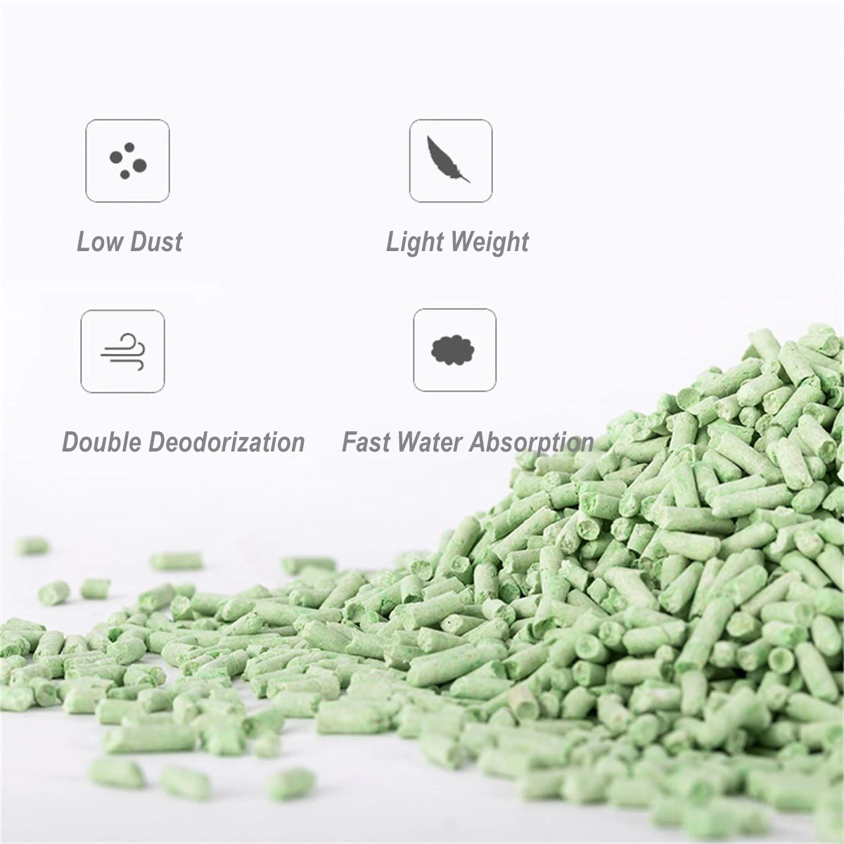 Pet Cleaning Products Tofu/ Bentonite/ Crystal Silica Gel Dust Free Cat Sand Litter with Colorful &amp; Fragrance