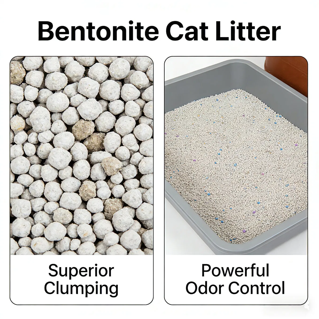 OEM Clumping Sodium Clay Sand Factory Dust Free Premium Bentonite Cat Litter