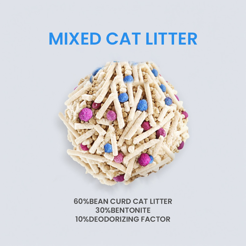 Factory Wholesale Tofu Mixed Cat Litter Cat House Special Tofu Cat Litter Big Bag 10kg Deodorant Dust Free Flushable Toilet Flushable Cat Litter