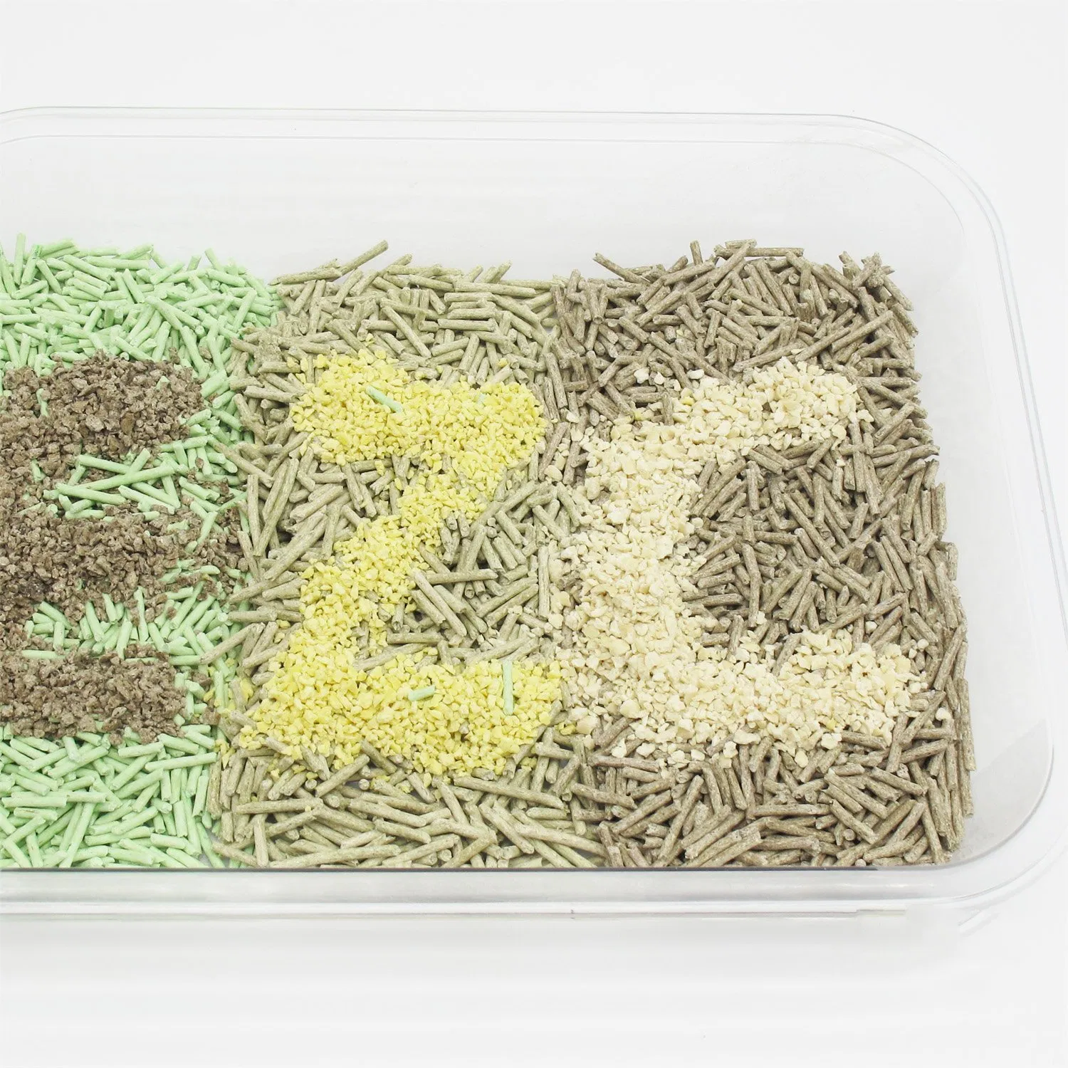 Environmental Friendly Super Absorption Hard Clumping Custom Different Shape Crushed Broken Strip Tofu Kitty Sand Cat Litter