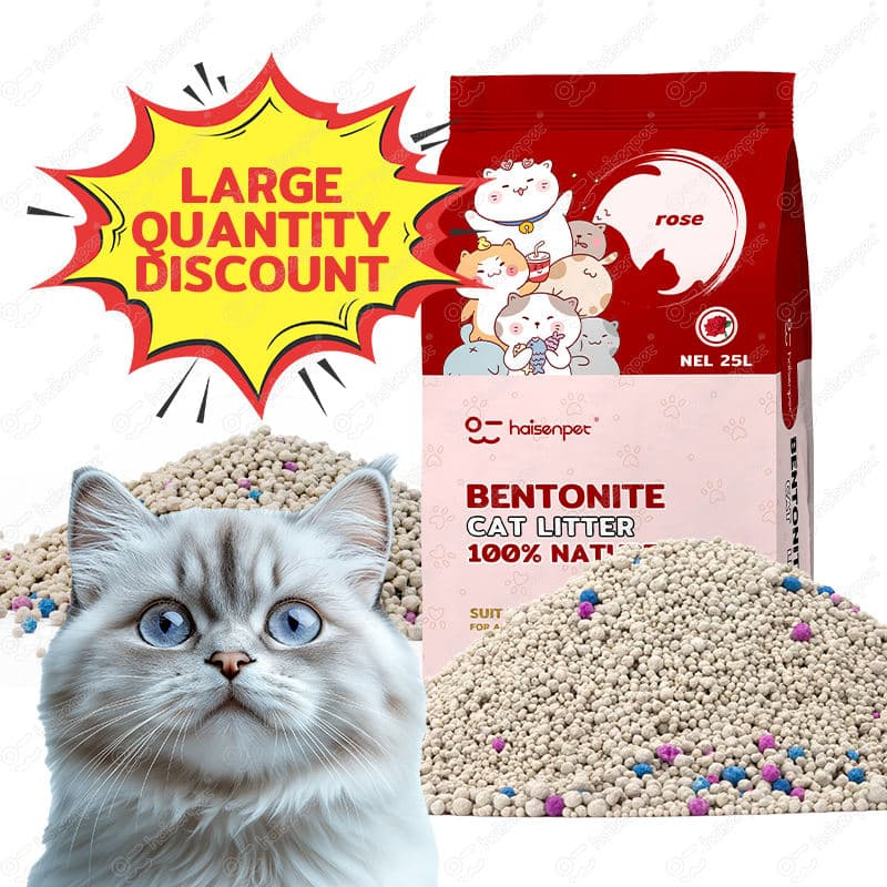 Dust-Free Strong Clumping Easy Clean Sodium Clay Cat Sand Bentonite Cat Litter