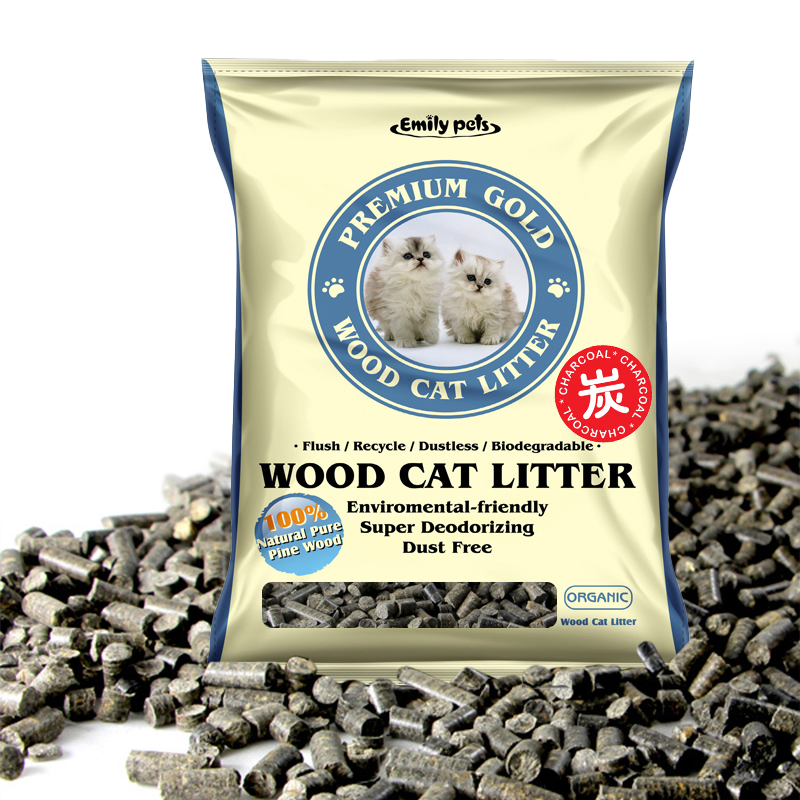 Pine Wood Chip Cat Litter Water Soluble Odor-Control Pellets Cat Litter