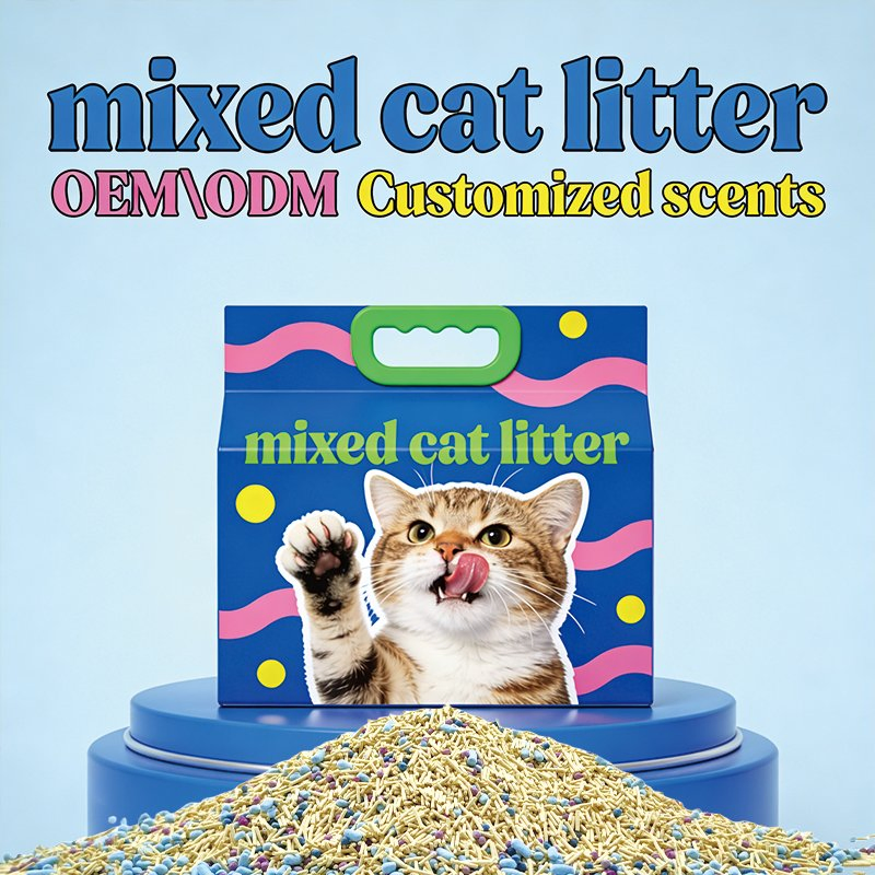 OEM Pet Product Mixed Cat Litter Eco-Friendly Dust-Free Odor Control Low Tracking Cat Litter Sand