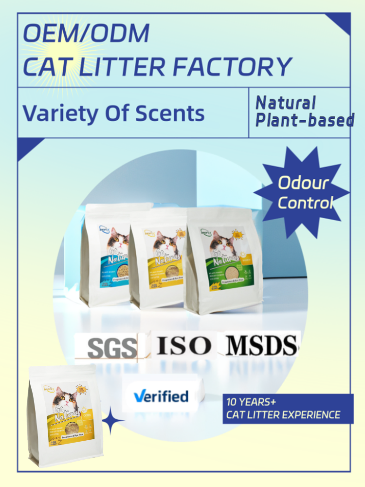 OEM Factory Wholesale 100% Best Natural Kitty Sand Premium Dust Free Clumping Corn Cat Litter