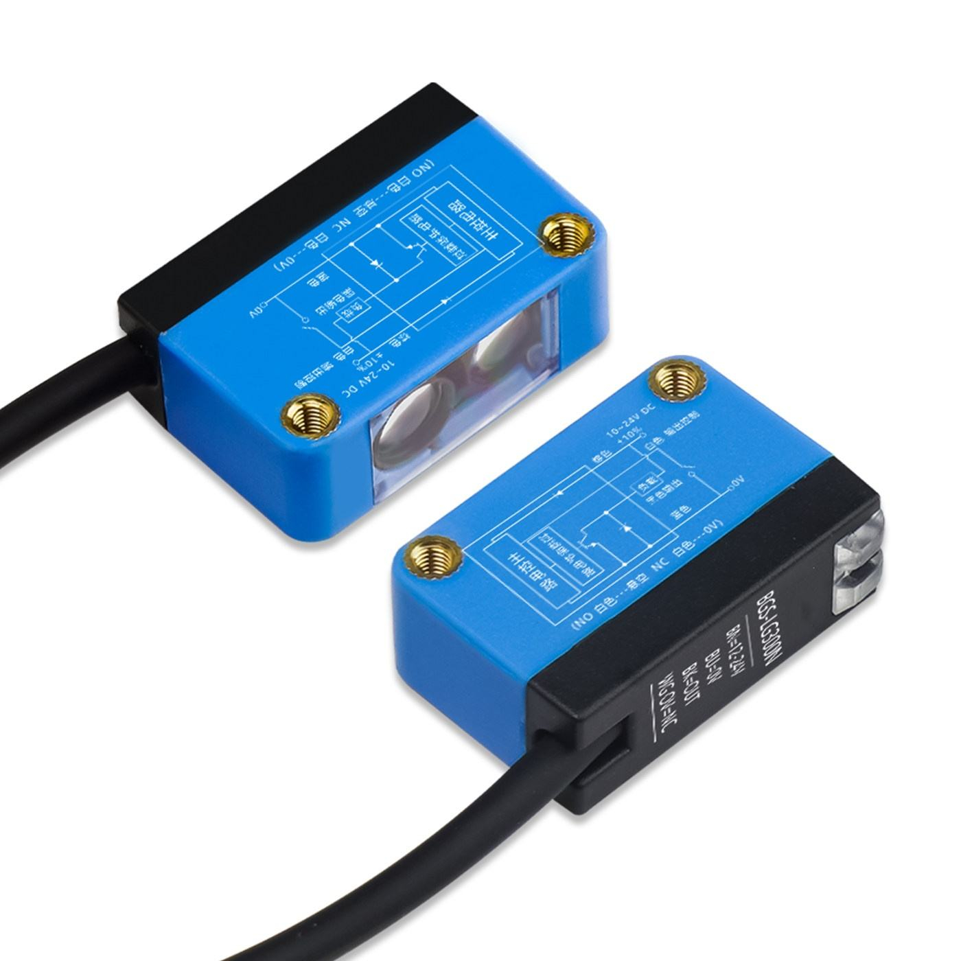 Wholesale Blue LED Diffuse Reflective Photoelectric Sensor 30-300mm Adjustable Detection Range Optical Switch for Precise Object Sensing Supplier, Companies