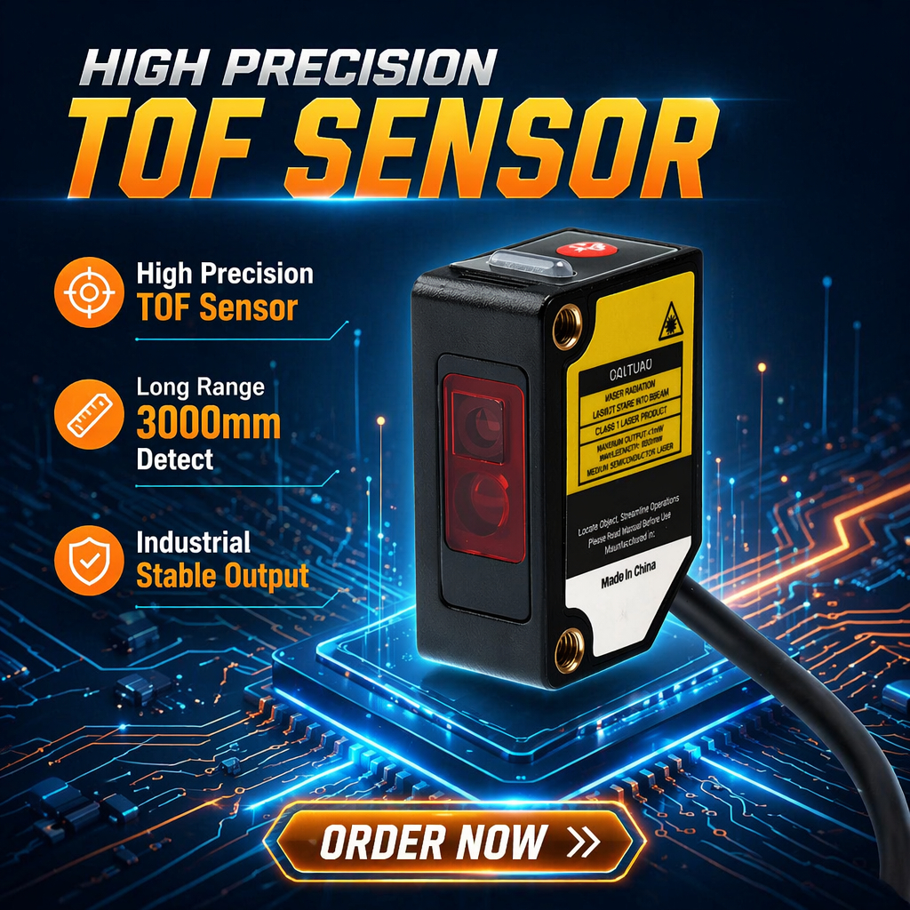 Best High Precision TOF Laser Sensor Industrial Distance Measurement Photoelectric Switch 50-3000mm Fast Response Automation System Suppliers, Product