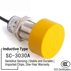 Custom Long-range Inductive Proximity Switch Sensor NPN Three-wire 24V Metal Detector Sensing Distance 30mm for Position Control Supplier, Factories