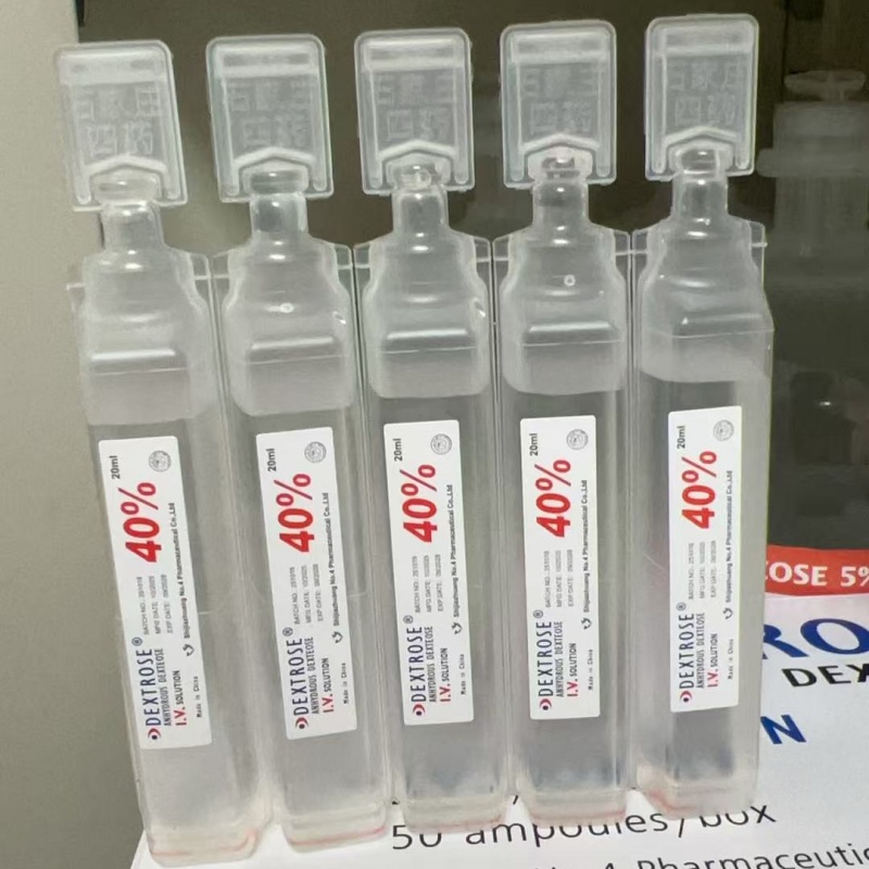 Anhydrous dextrose with 40% 20ml packed in plastic ampule