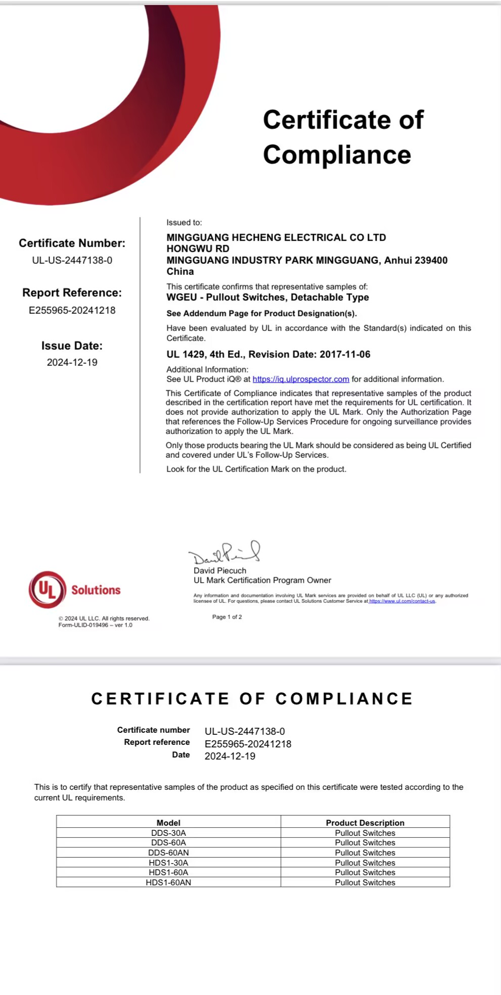 UL Certification