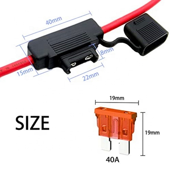 Custom Automotive Fuse Box Car Fuse Socket Blade Fuse Holder Waterproof Inline Circuit Protection With Cover