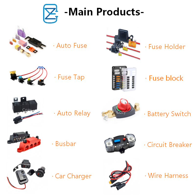 12V-24V Car Audio ANL Fuse Holder Inline with Transparent Plastic Base Cover for Automotive Truck Video System