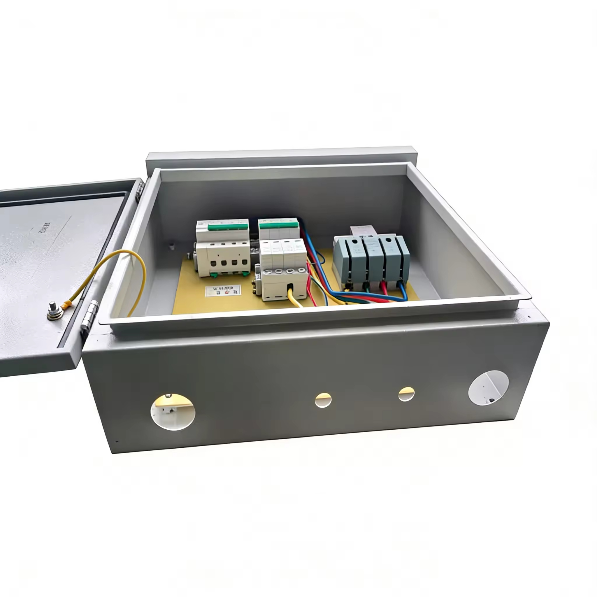 20KW 63A IP54 380V White PV Photovoltaic Grid-Connected Distribution Box Outdoor Solar PV Combiner Box for Power Generation