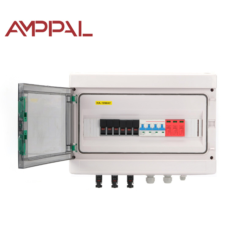 DC500V 2in 2Out IP65 Waterproof PV Solar Combiner Box with Surge Protection for Solar System
