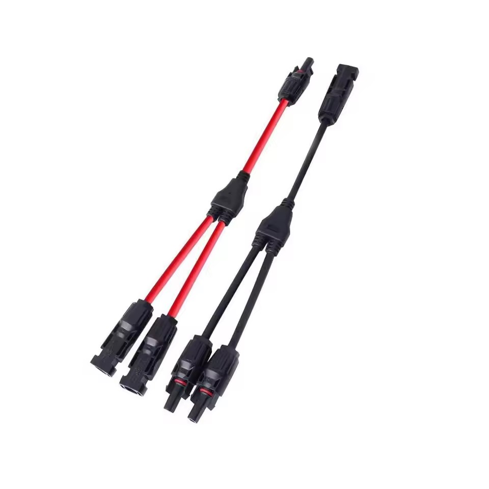 Y-shaped Parallel Connector MMF/FFM Solar Branch Adapter Solar Panel Cable Distributor Waterproof and Dustproof Cable Socket