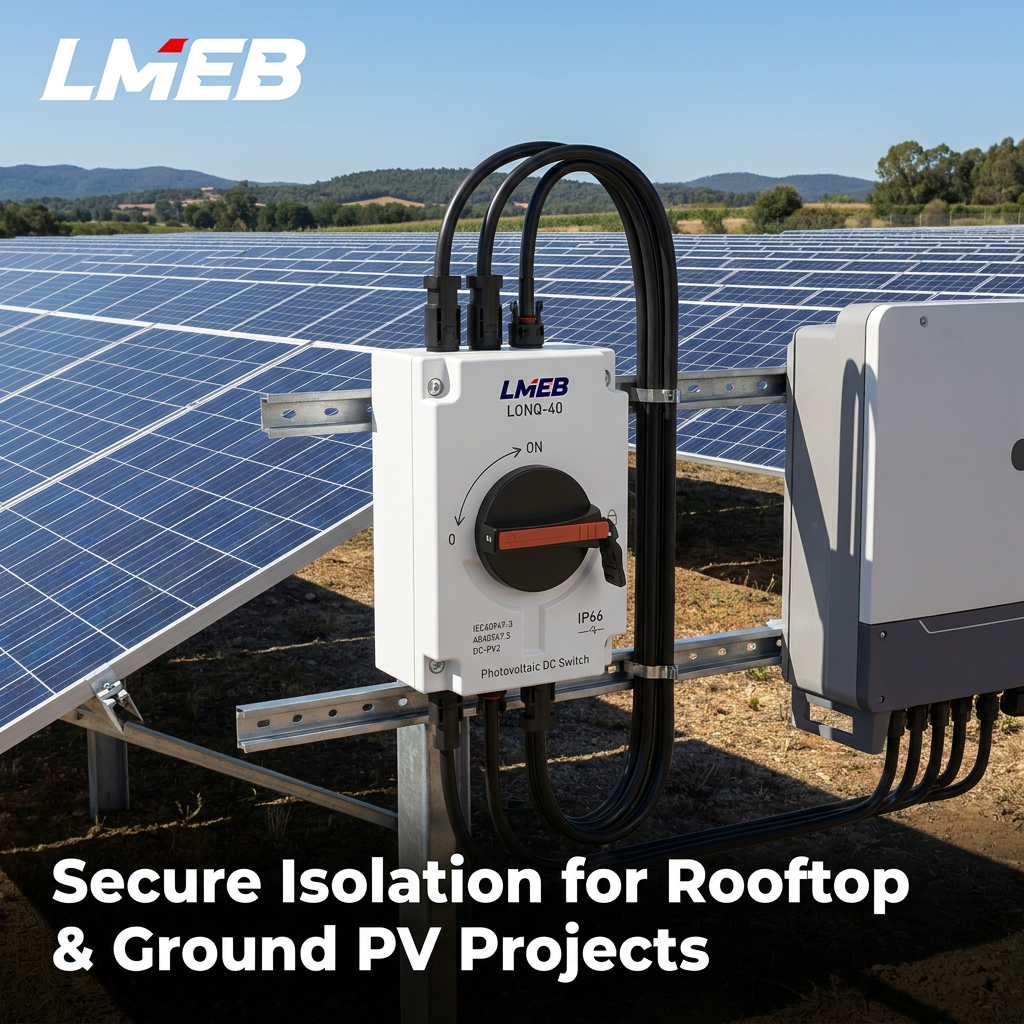 Outdoor Weatherproof 4P Isolation Switch Cross-Border DC1200V 32A Photovoltaic DC IP66 Plastic Material