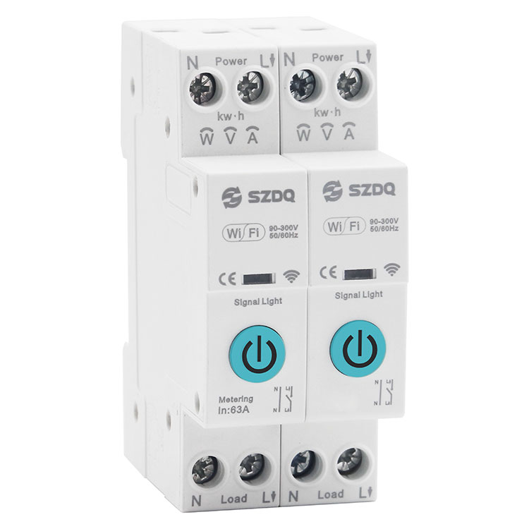 Smart Home Life Mini MCB 1P WIFI Smart Switch 0-63A Energy Meter & Kwh Metering Monitoring Circuit Breaker Timer Relay