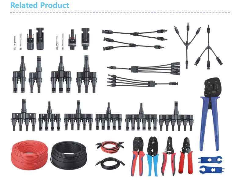 Sunro Y Branch Solar Connector Pv 1000v 1500v Waterproof Panel Connector Solar Cable Parallel Connector 2 to 1 Total Length 30CM