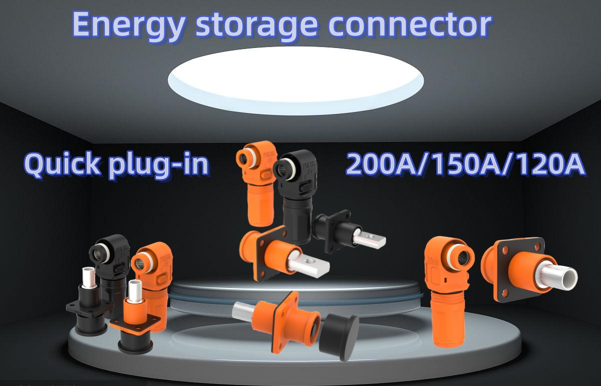 IP67 AC/DC Power Connector System Quick Battery Terminal Energy Storage Connectors in 120A 150A 200A Plug Sizes