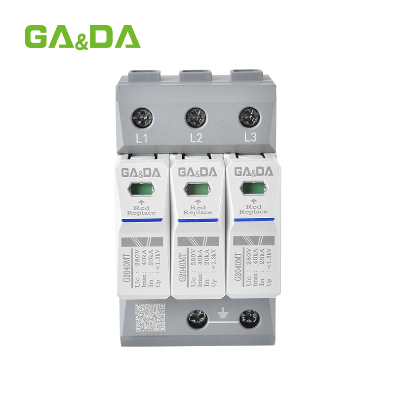 GA&DA Electric Surge Protector 3P 280V AC Low Voltage Arrester Device spd 20kA 40ka 120ka Surge Protective