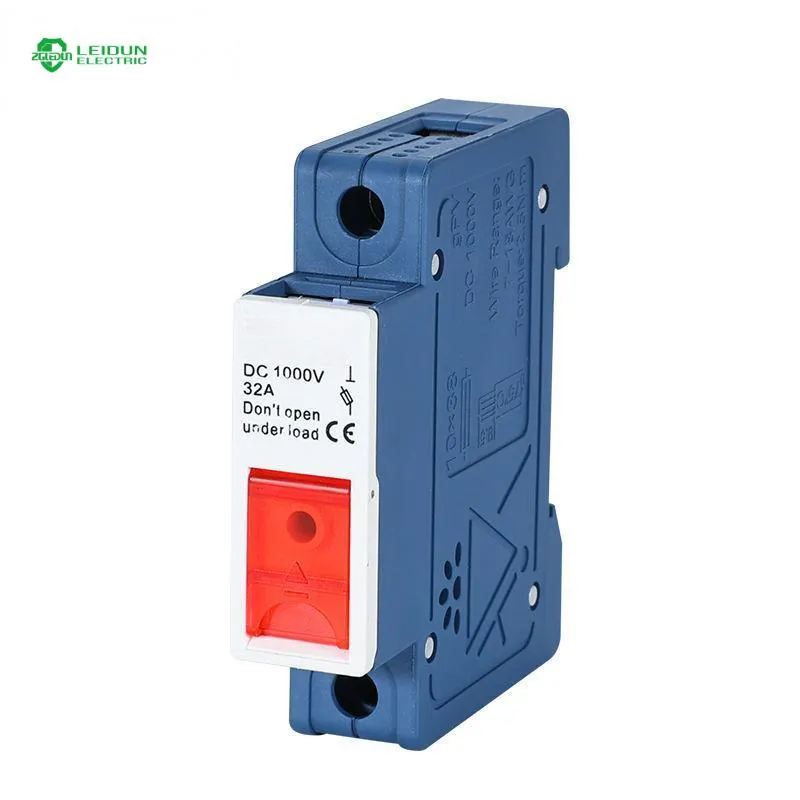 High Capacity Cartridge Fuse DC Solar PV Fuse DC1000V 32A 10*38 Fuse Base 1P to 4P With Link