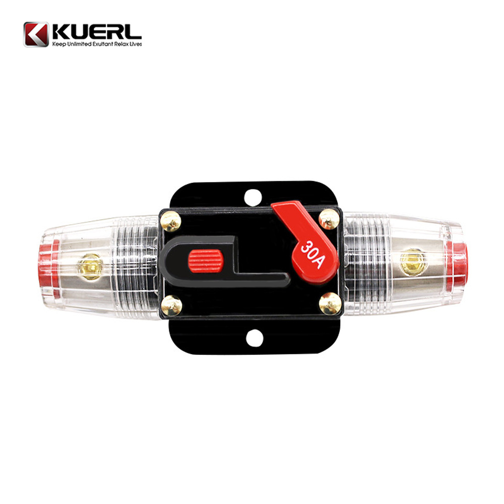 Fuse Holder 20A-150A Car Stereo Audio Inline Circuit Breaker Automatic Switch Waterproof Automotive Vehicle Fuse Holder