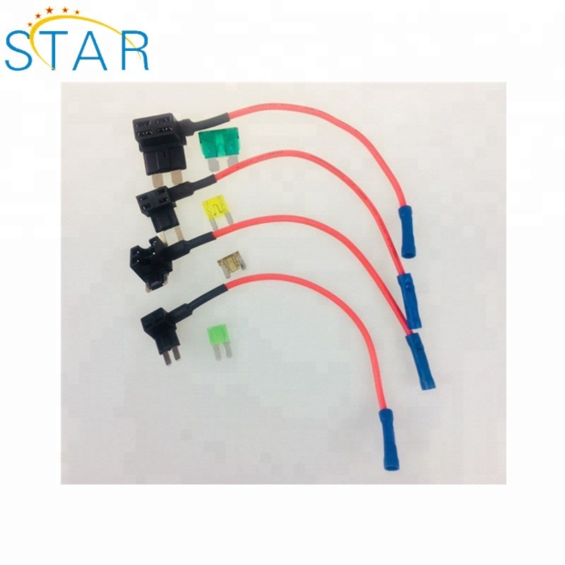 10 12 14 16 18 20 AWG Inline Loop Fuse Holder for ATC ATO Blade Fuse Waterproof Red Wire Copper 12V 15 20 25 30 a Power Blade