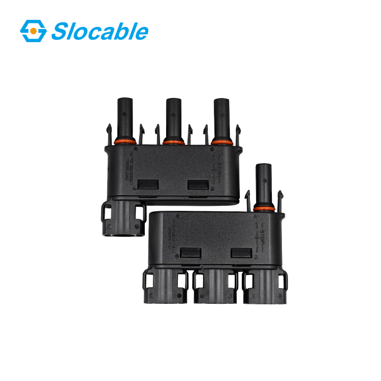 PPE Insulation Photovoltaic 1500V DC PV Branch 3to1 Male to Female Solar Connector for Solar Energy