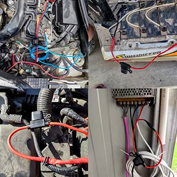 Custom Automotive Fuse Box Car Fuse Socket Blade Fuse Holder Waterproof Inline Circuit Protection With Cover