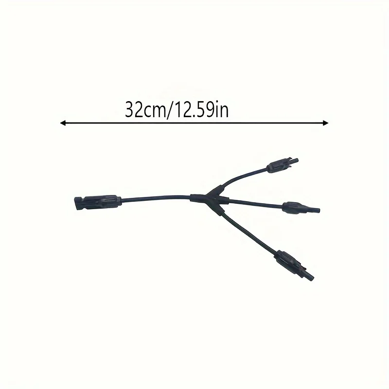 12 AWG Solar Panel Y Branch Parallel Cable Kit 1 Pair 1/3 Solar PV Connector Wire Plug for Power Applications