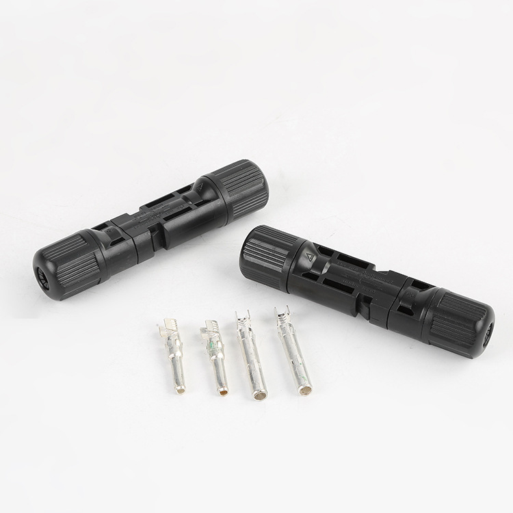 For MC4 Photovoltaic Cable Connector Solar Panel Waterproof Adapter with Copper Contacts Tin Material 30A Rated PPO Housing