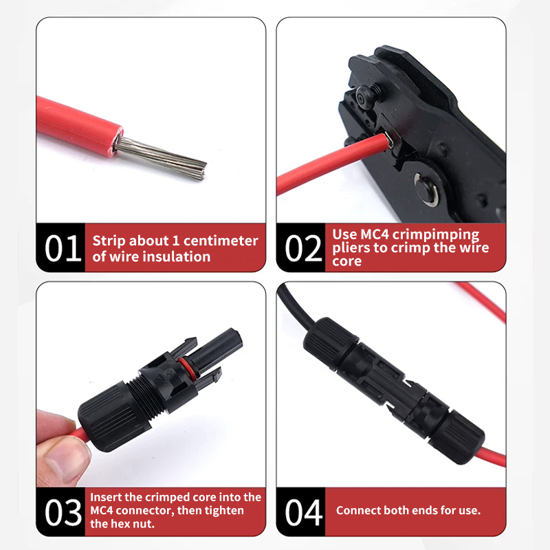 Y Branch PV Connector 2to1 IP67 Waterproof 1500VDC 30A Male Female Solar Splitter Cable for Solar Panel Parallel Connection