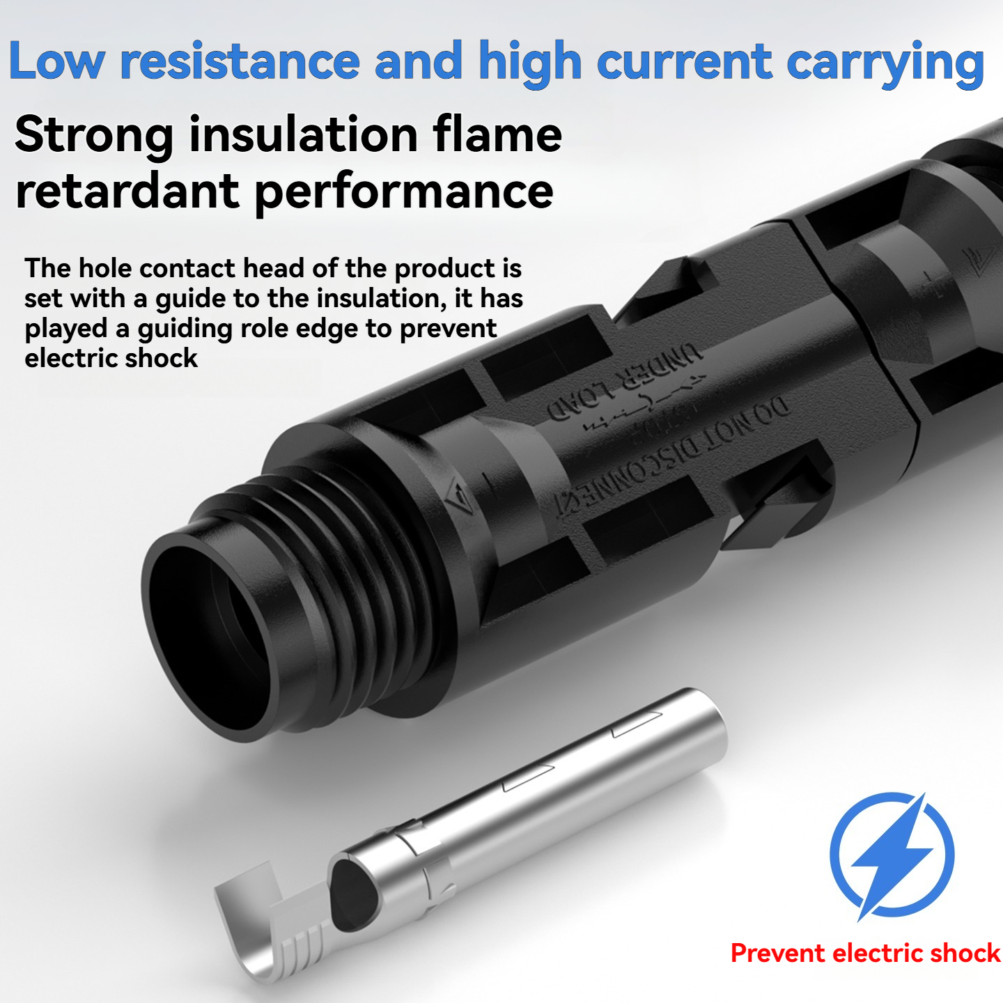 Solar Panel Connector Pair 1000V IP67 Waterproof With Locking Mechanism For PV System Wiring And Renewable Energy Projects