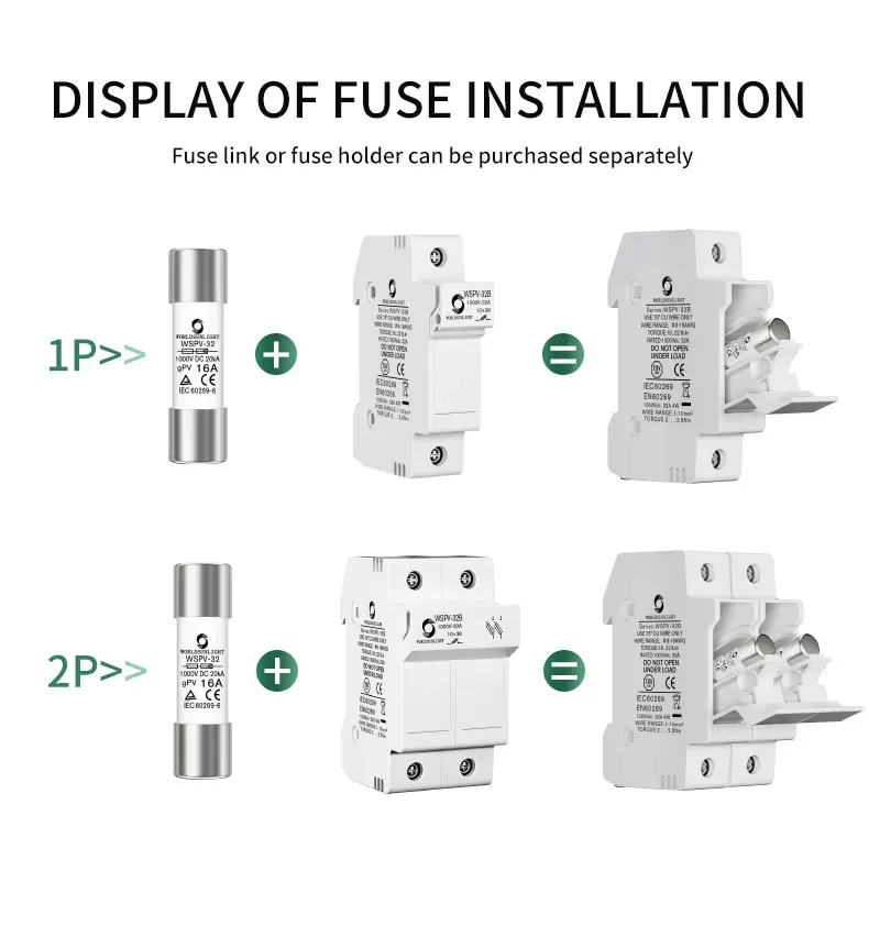 DC Fuse Dimensional Details
