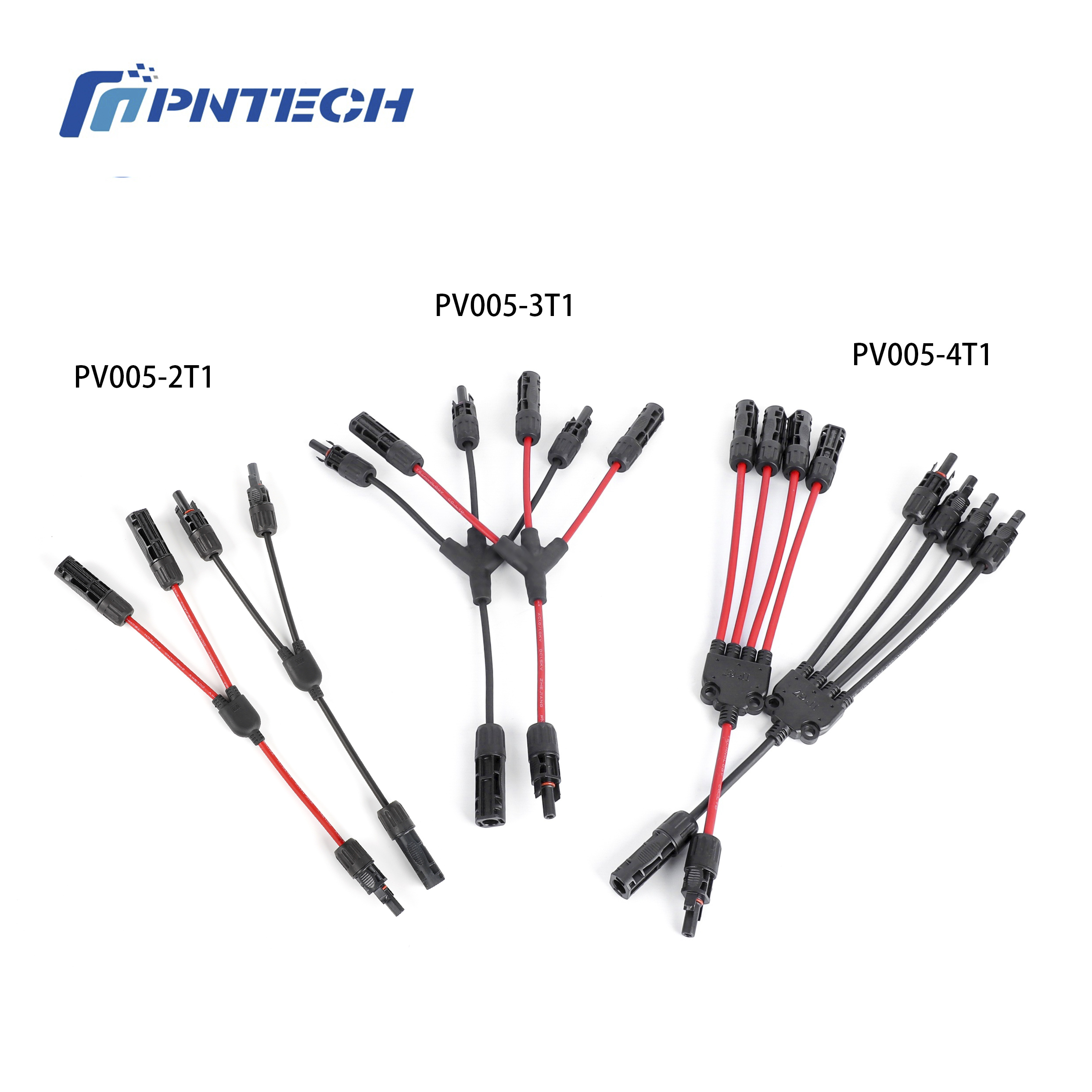 PV005-2T1 2 in 1 Solar Y Branch Connector 30A Solar Panel Connector Ip68 3 Pins Waterproof Pv Connector