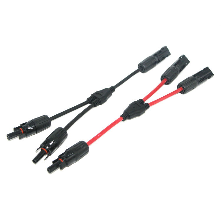 1 Pairs Solar Connectors Y Branch Parallel Adapters 12AWG Cable for Solar Panel