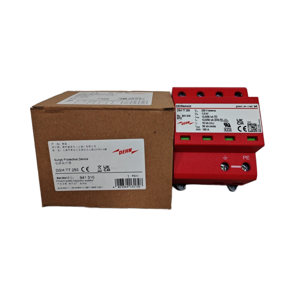 DEHN Certified Type1+2 DSH TT 255 Surge Protector 25KA Max Discharge Current Lightning Protection Industrial Solar Systems