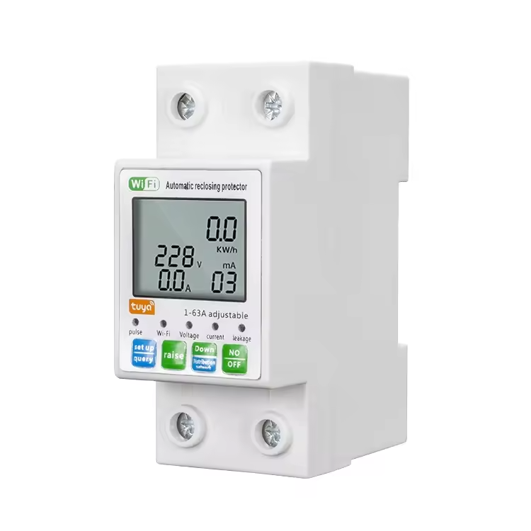 New Original RMshebei Smartlife WIFI MCB Smart Electric Meter Kwh 63A 110V 220V Breaker WIFI Voltage Protector Circuit Breaker