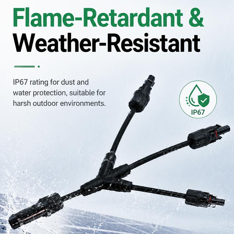 IP67 Waterproof Solar Panel Cable Connectors DC 1000V 30A 1 Input 3 Output PV Connector 3 in 1 Y Branch PV Solar Connector