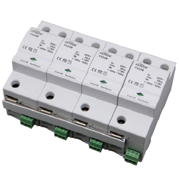 Three Phase Iimp 25kA Type 1 Spark Gap spd Surge Arrester